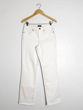 NYDJ Marilyn Straight Jeans Size 6P White Lift Tuck Technology